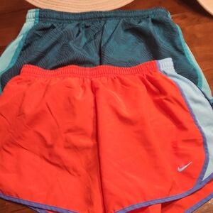 Nike Orange and Teal Shorts Duo